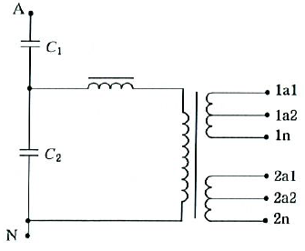 具有兩個帶抽頭的二次繞組的單相互感器 具有兩個帶抽頭的二次繞組的單相互感器